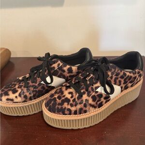 Dolce Vita Leopard Print Platform Sneakers